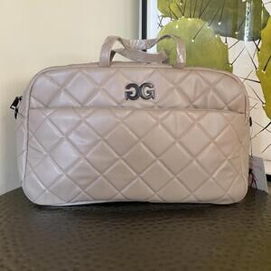 NWT Gilda Paris Quilted Taupe VEGAN Leather Tote